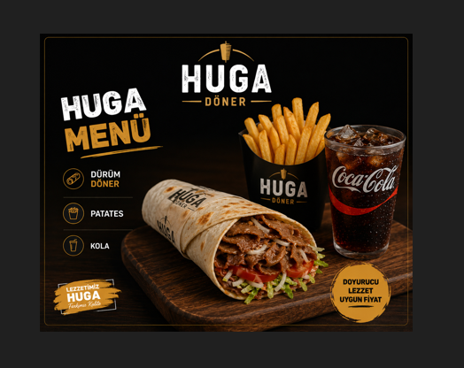 Tavuk Döner Dürüm (100 g) Menü